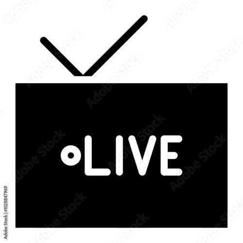 Live Channel icon vector image. Can be used for Live Streaming.