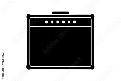 Guitar Amplifier Icon | vector silhouette illustration on white background