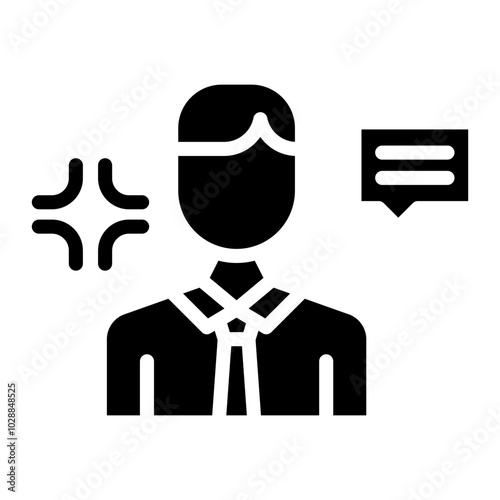 Demagogue icon vector image. Can be used for Politics.