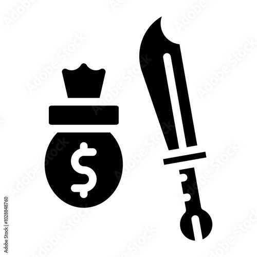 Extortion icon vector image. Can be used for Politics.