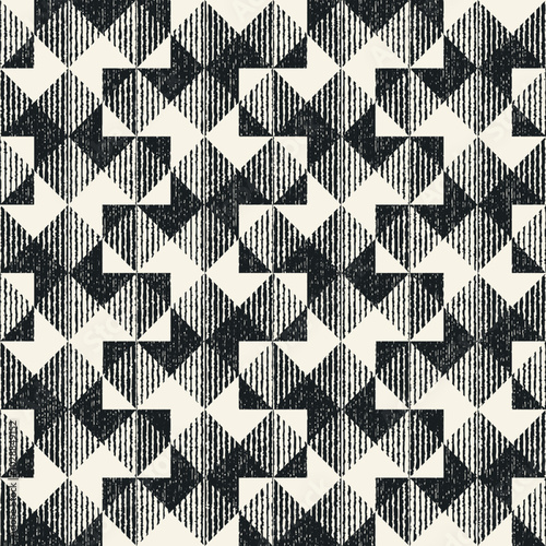 Monochrome Grain Broken Geometric Pattern