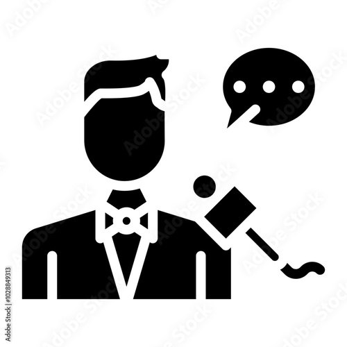 Pundit icon vector image. Can be used for Politics.