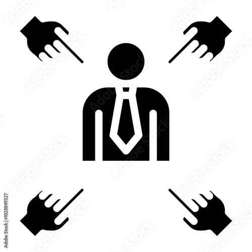 Scapegoat icon vector image. Can be used for Politics.