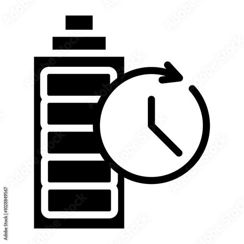 Battery Duration icon vector image. Can be used for Personal Transportation.