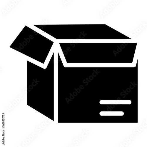 Box Opened icon vector image. Can be used for Postal Service.