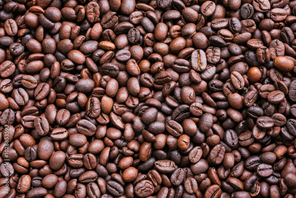 Roasted coffee beans for background Roasted coffee beans for background