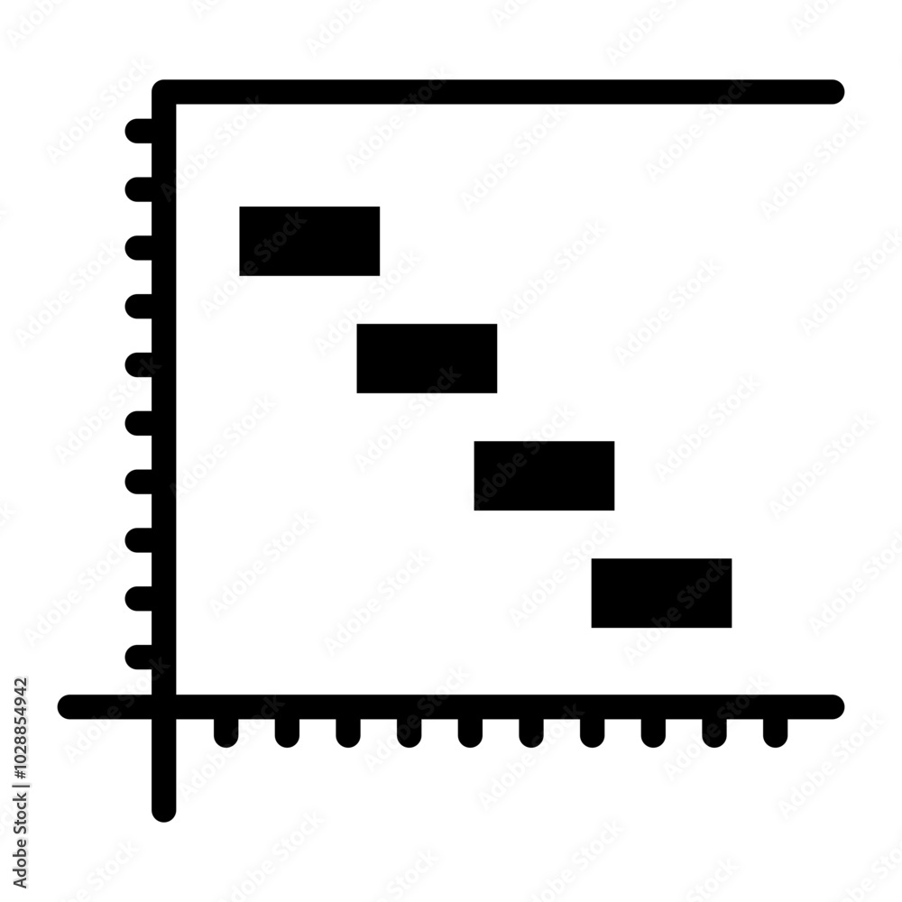 Gantt Chart icon vector image. Can be used for Action Plan. Gantt Chart icon vector image. Can be used for Action Plan.