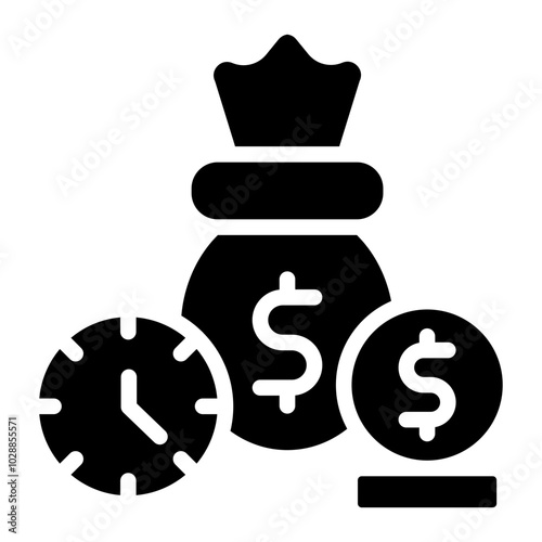 Loan Term icon vector image. Can be used for Loan.