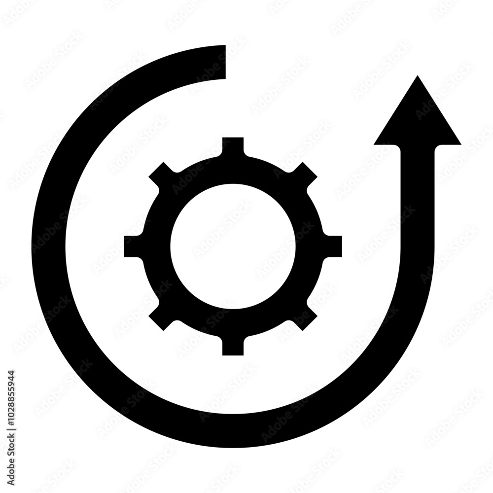 Process Improvement icon vector image. Can be used for Operations Management.