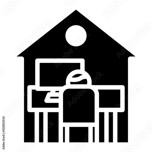 Remote Work icon vector image. Can be used for Freelancer.