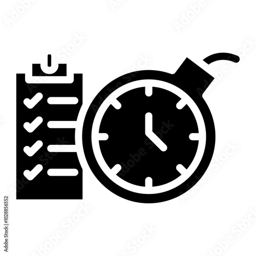 Task Deadline icon vector image. Can be used for Freelancer.