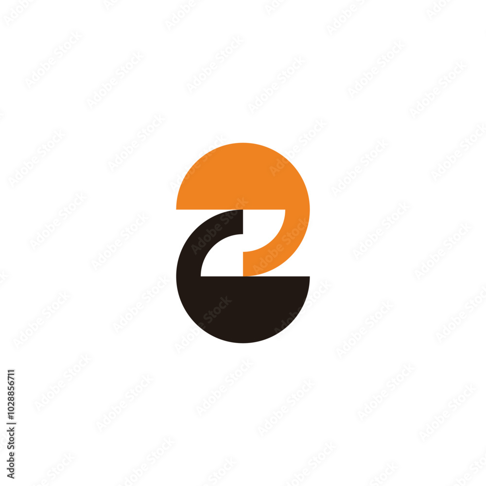 number two circles linked cute logo vector number two circles linked cute logo vector