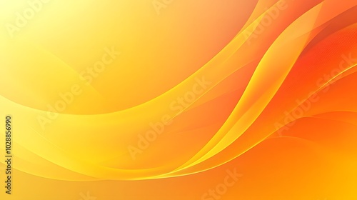 Simple yellow background, simple lines, simple curves, orange gradient, soft light