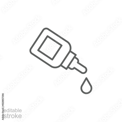 Eye dropper line icon illustration vector graphic. Outline style. Editable stroke