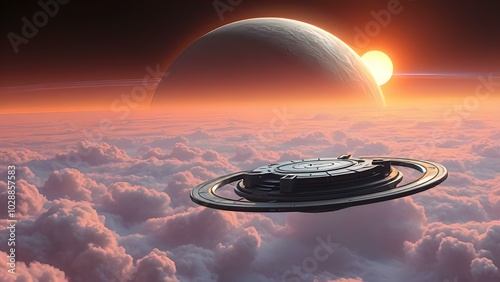 ufo over the planet