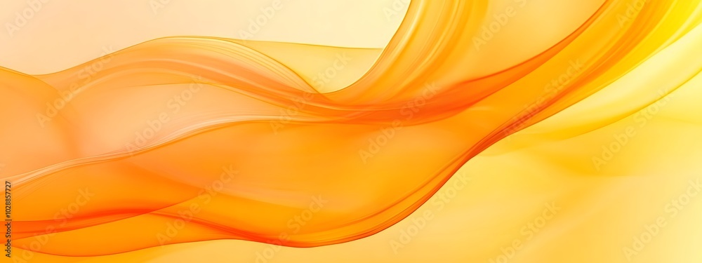 Simple yellow background, simple lines, simple curves, orange gradient, soft light