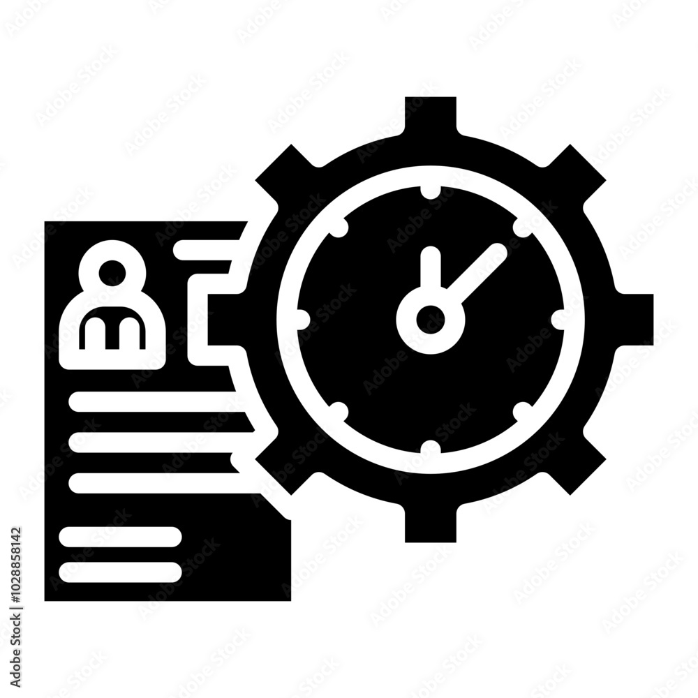 Time Management icon vector image. Can be used for Curriculum Vitae. Time Management icon vector image. Can be used for Curriculum Vitae.