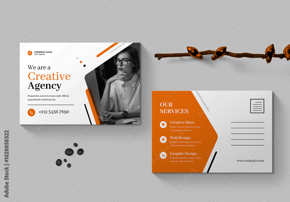 Business Post Card Layout Stock Template | Adobe Stock