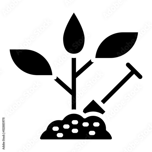 Gardening icon vector image. Can be used for Elderly Care.