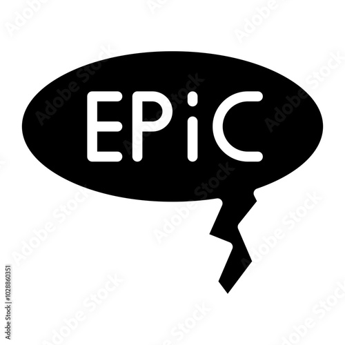 Epic icon vector image. Can be used for Movie Genres.