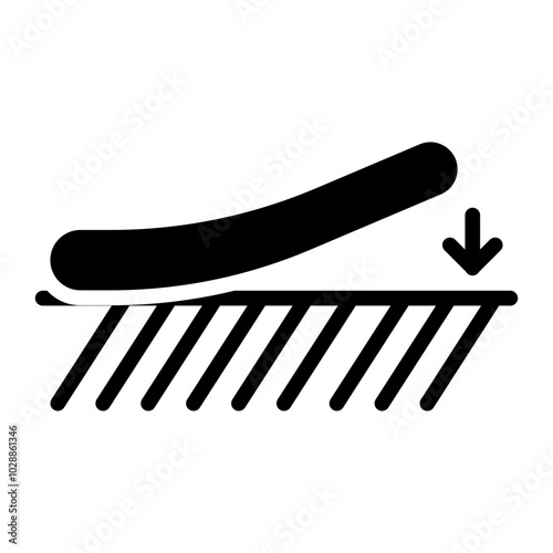 Bed Adhesion icon vector image. Can be used for Additive Maufacturing.