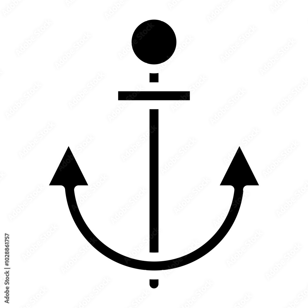 Anchor icon vector image. Can be used for Rock Climbing. Anchor icon vector image. Can be used for Rock Climbing.
