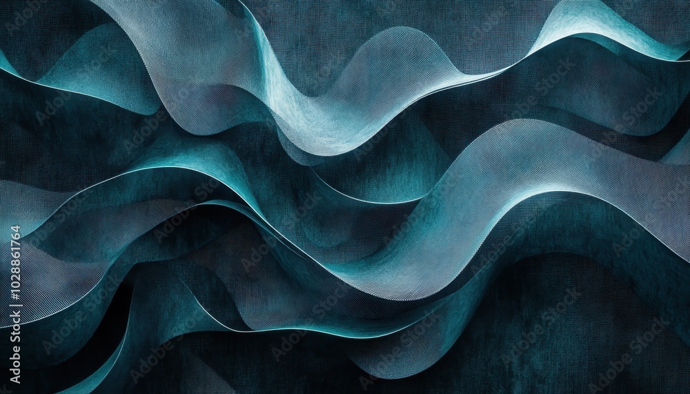 Obraz premium Elegant abstract organic lines creating a serene panorama wallpaper backdrop
