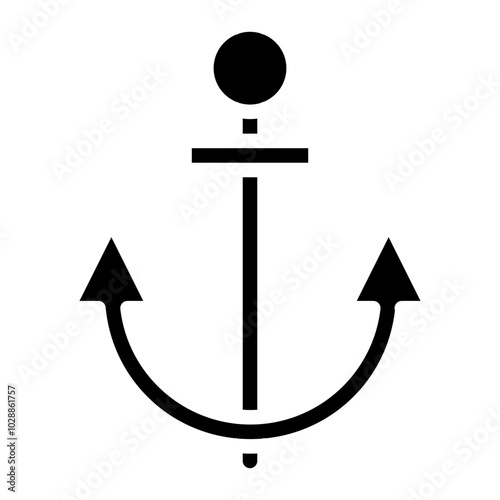 Anchor icon vector image. Can be used for Rock Climbing.