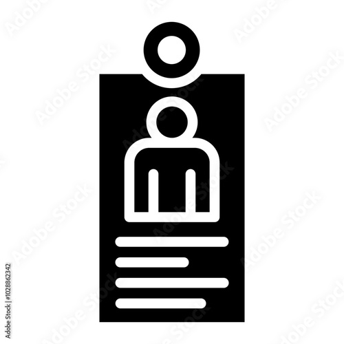 Employee Badge icon vector image. Can be used for Job Fair.