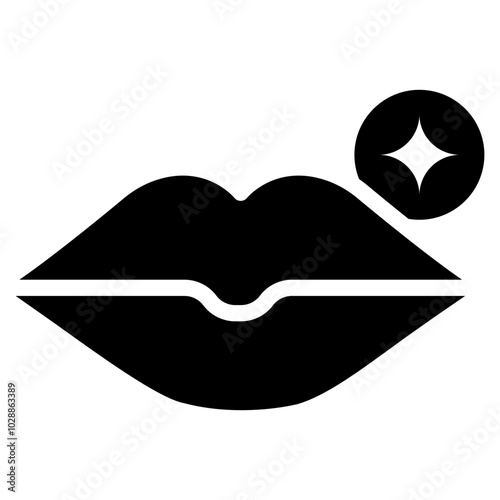 Lips icon vector image. Can be used for Sun Protection.