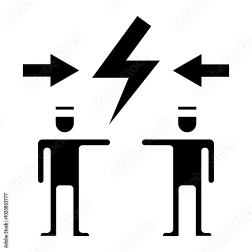 Conflict Resolution icon vector image. Can be used for Organization.