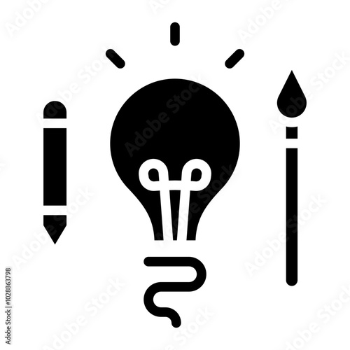 Creativity icon vector image. Can be used for Organization.