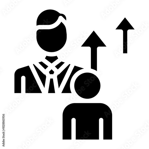 Mentorship icon vector image. Can be used for Organization.