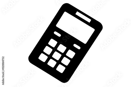 Pocket calculator vector | vector silhouette illustration on white background