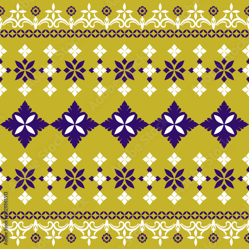Classic Damask Seamless Pattern abstract background with vintage elements.