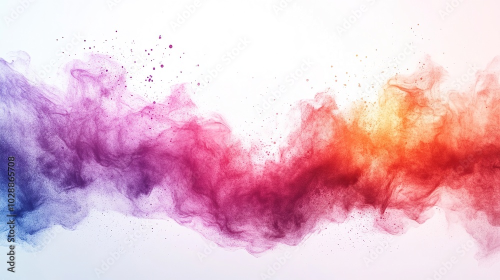 Obraz premium Abstract Watercolor Splashes in Pastel Colors for Design Projects