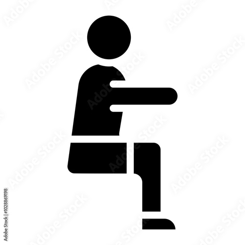 Squat icon vector image. Can be used for Fitness.