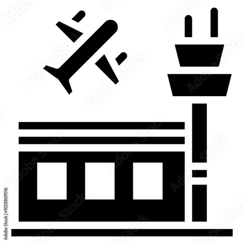 Airport icon vector image. Can be used for Airplane.