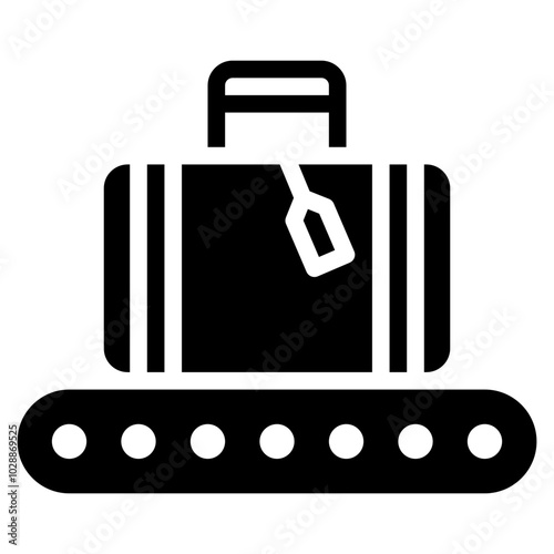 Baggage Claim icon vector image. Can be used for Airplane.