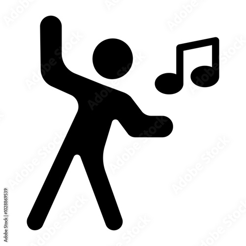 Zumba icon vector image. Can be used for Fitness.