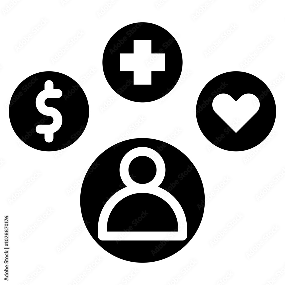 Obraz premium Employee Benefits icon vector image. Can be used for Hiring Process.