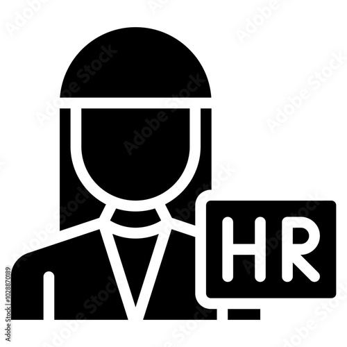 HR Manager icon vector image. Can be used for Hiring Process.