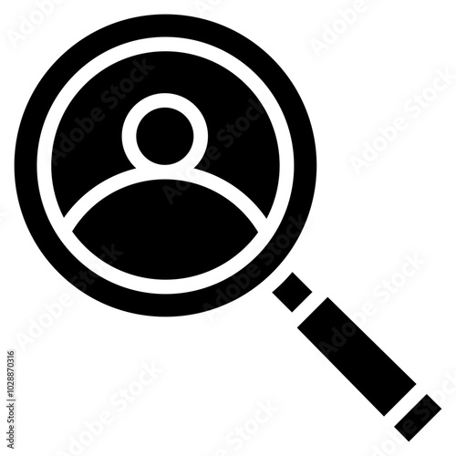 Recruiter icon vector image. Can be used for Hiring Process.