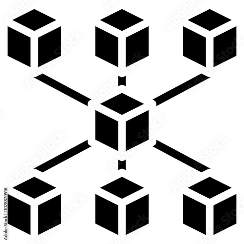 Blockchain icon vector image. Can be used for Digital Disruption.