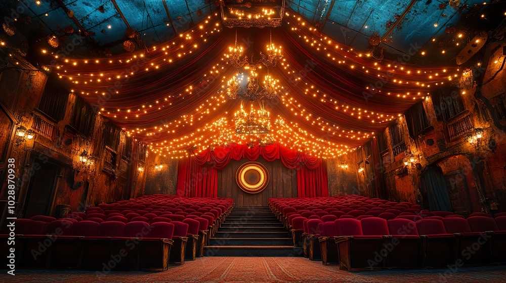Circus Tent Interior with Seats and Ring - Ideal for Entertainment and Performance Themed Designs Circus Tent Interior with Seats and Ring - Ideal for Entertainment and Performance Themed Designs