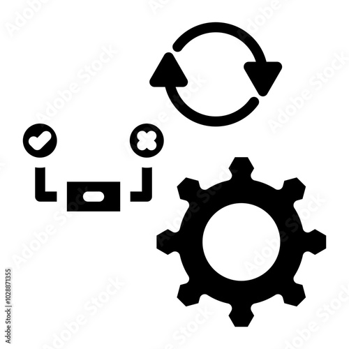 Test Cycle icon vector image. Can be used for Software Testing.