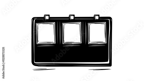 Magnetic board with daily activity cards for an advent calendar, illustration art
