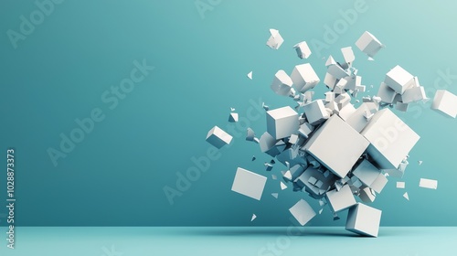 Exploding Cubes in a Dynamic Scene