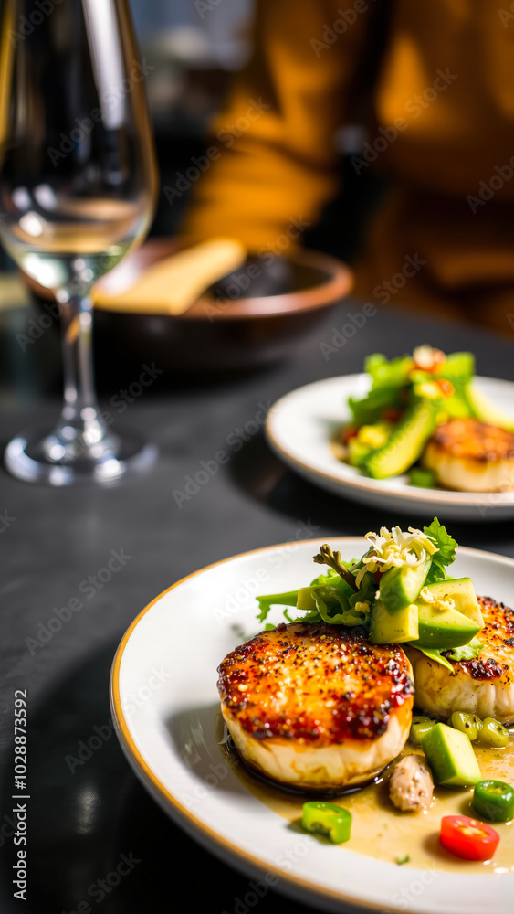 grilled scallops with avocado chili pepper grilled scallops with avocado chili pepper