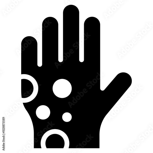 Rash icon vector image. Can be used for Skin Burns.